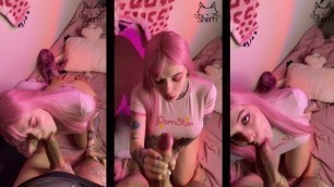 Sexy Girl on Top Porn Star by Mydriasis Sucks Cock Sweetly and Gets Cum in her Mouth