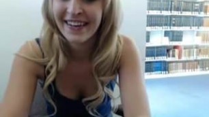 Blond webcam library show