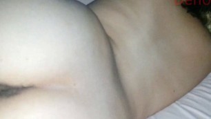 Wife and i fuck till cream her hairy pussy, ass up in air, bbw chubby wife, wet pussy, thick wife, big ass wife, real co