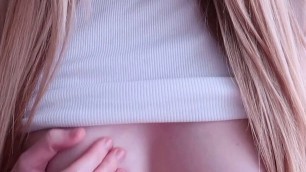Amateur teen rubbing her wet pussy on my dick till I cum inside her pussy