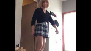 Sexy Crossdresser High Heels Mini Skirt