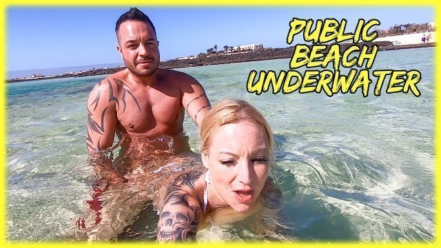 PUBLIC EXTREME AT BEACH UNDERWATER...GOT CAUGHT