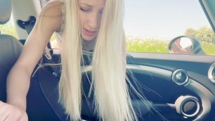 Pretty teen stuck on her car and get fucked